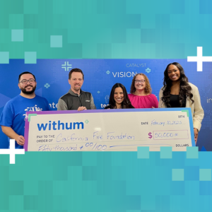 LA Withum Office Donation check to the California Fire Foundation