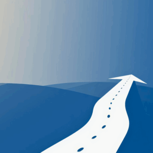 A fork in the road symbolizing a big decision between two different paths in life, opportunity, strategy