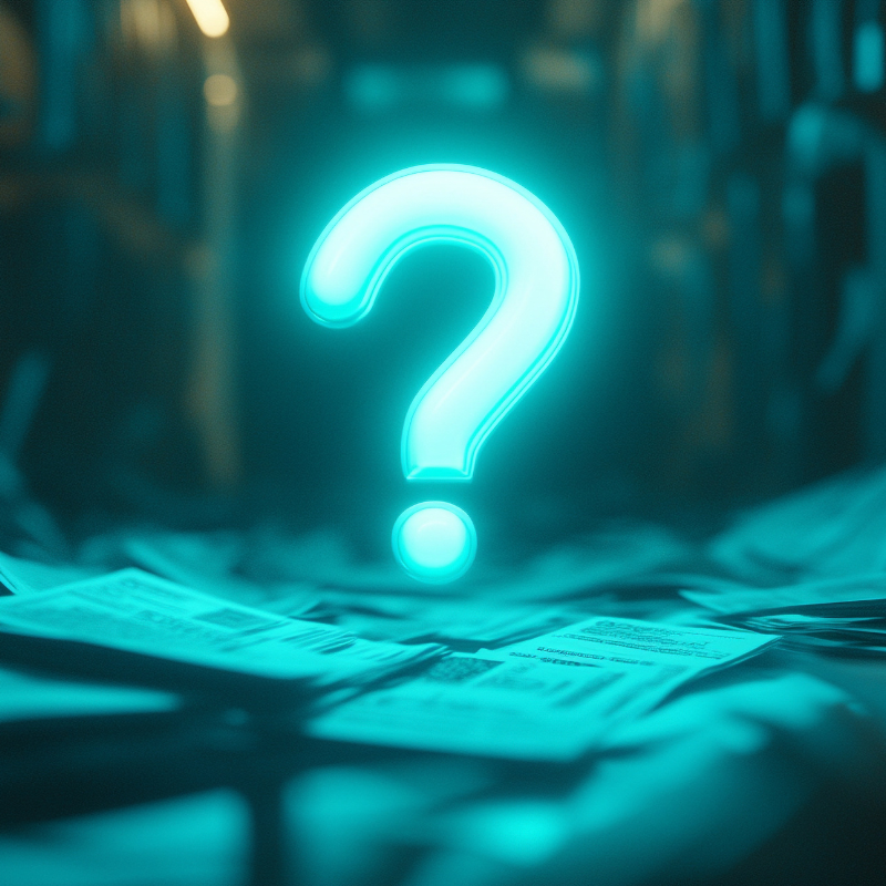 question mark above a pile of tax forms